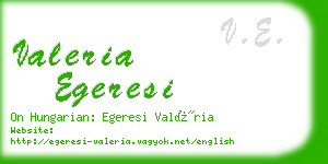 valeria egeresi business card